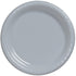 Creative Converting Shimmering Silver 9" Dinner Plastic Plate 20ct
