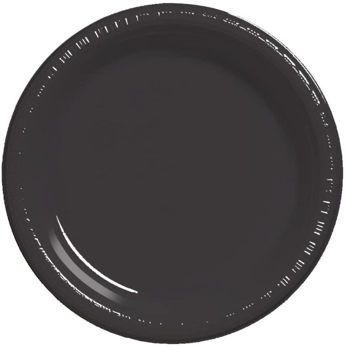 Creative Converting Black Velvet 9" Dinner Plastic Plate 50ct