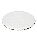 White Scalloped Circle Cake Boards — All Sizes Whalen Packaging Cake Board - Bake Supply Plus