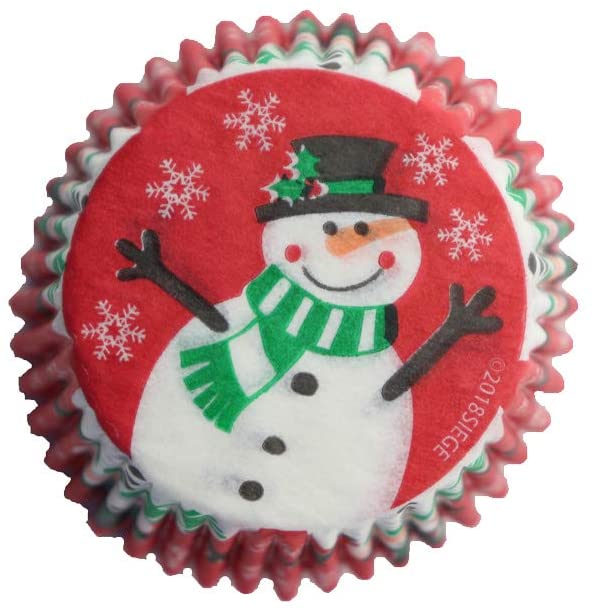 Snowman & Flakes Cupcake Liner
