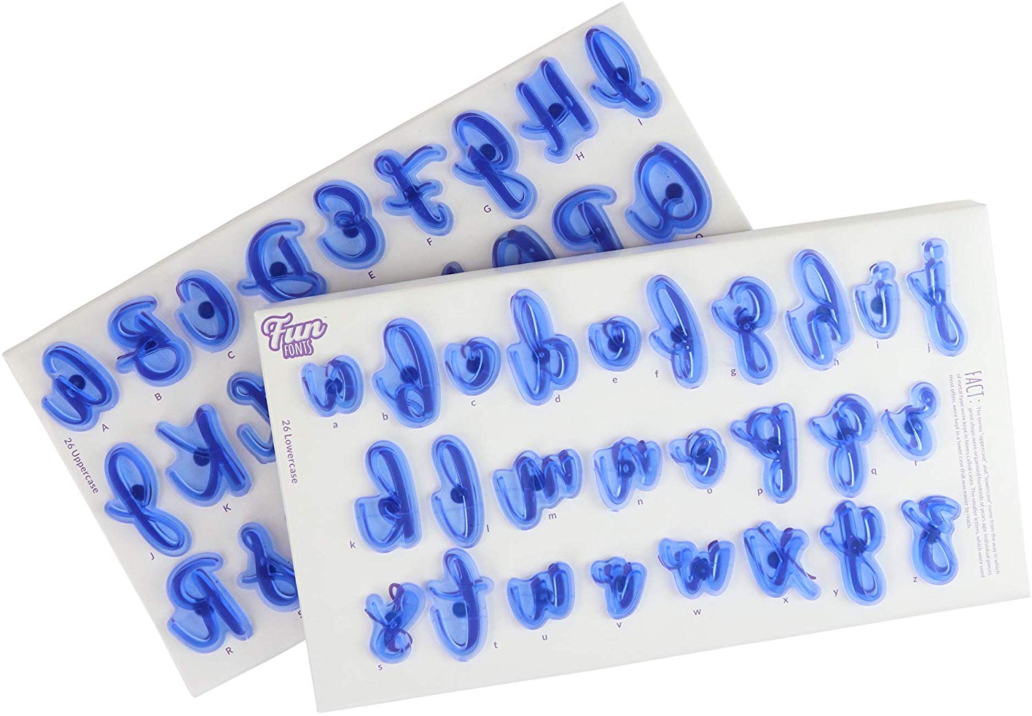 PME Alphabet Upper and Lower Case Fun Fonts, Letter Stamping Set PME Impression Tool - Bake Supply Plus