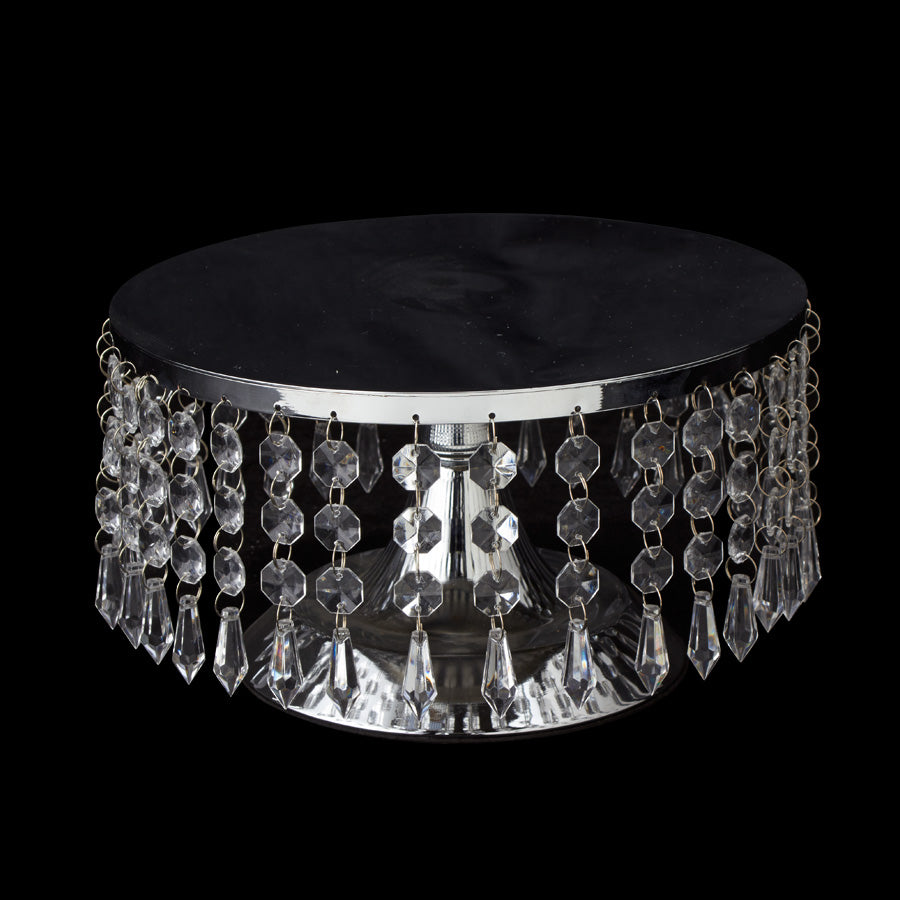 Crystal Beaded Cake Stand 10"