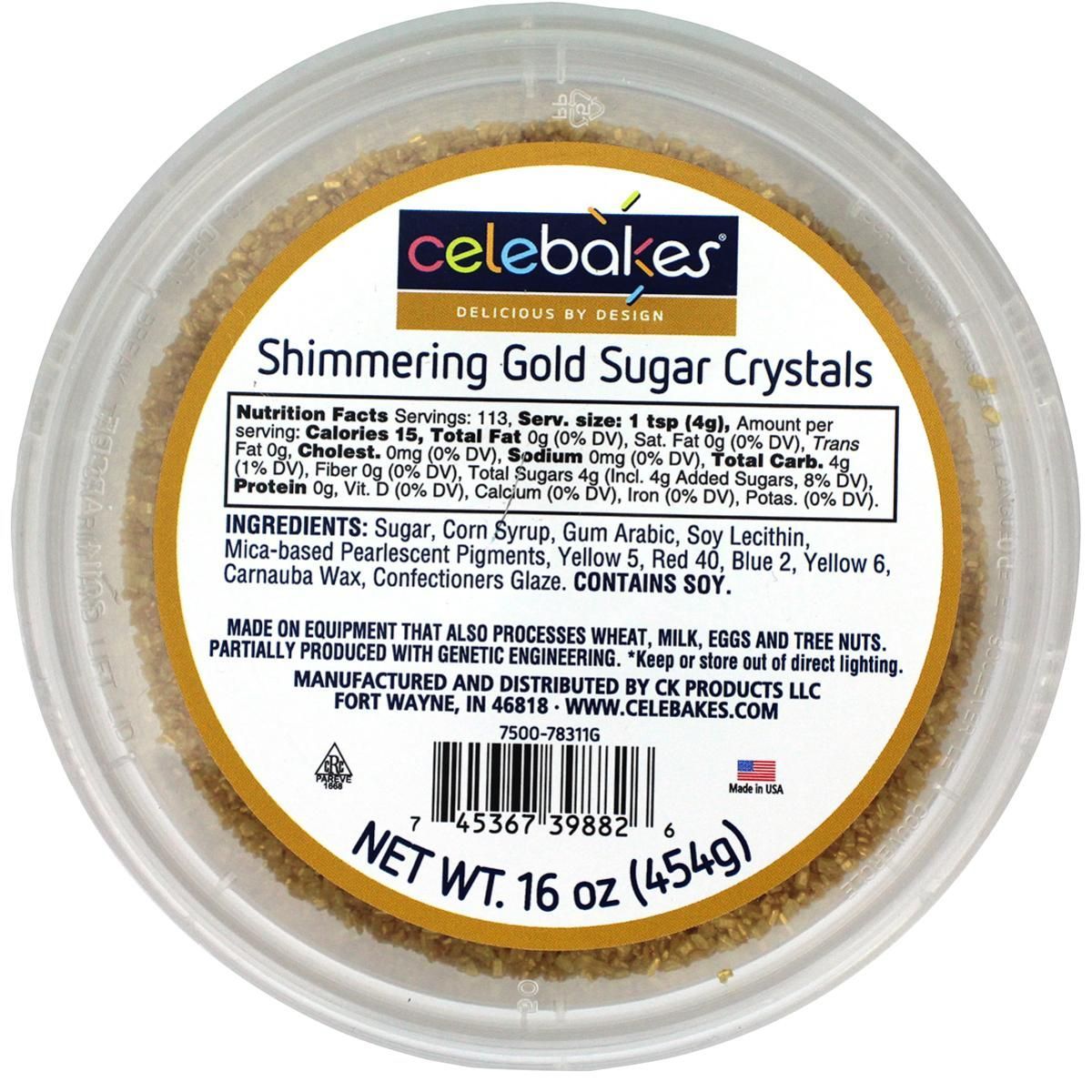CK Shimmering Gold Sugar Crystals 4oz/16oz