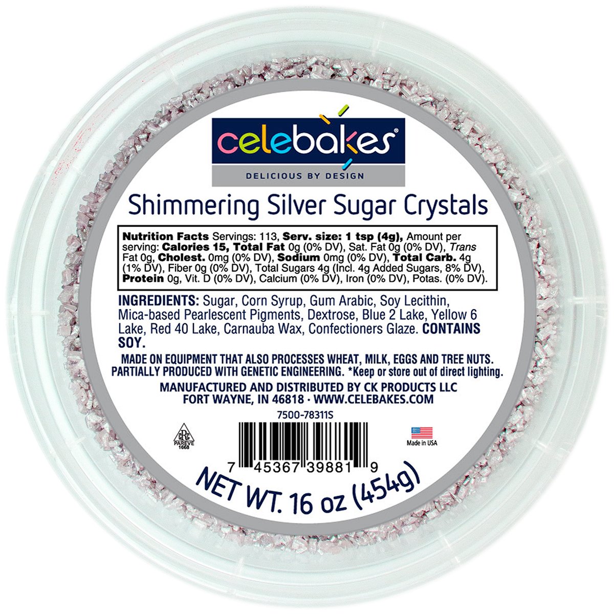 CK Shimmering Silver Sugar Crystal 4oz/16oz