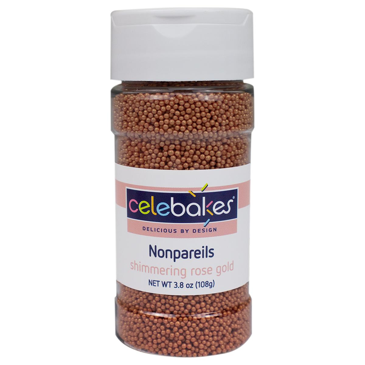 CK Nonpareils Shimmering Rose Gold 3.8oz CK Products Sprinkles - Bake Supply Plus
