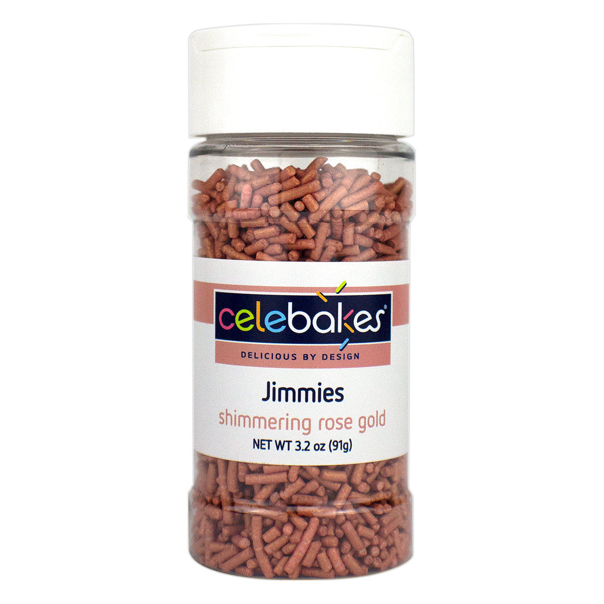 CK Jimmies Shimmering Rose Gold 3.2oz CK Products Sprinkles - Bake Supply Plus