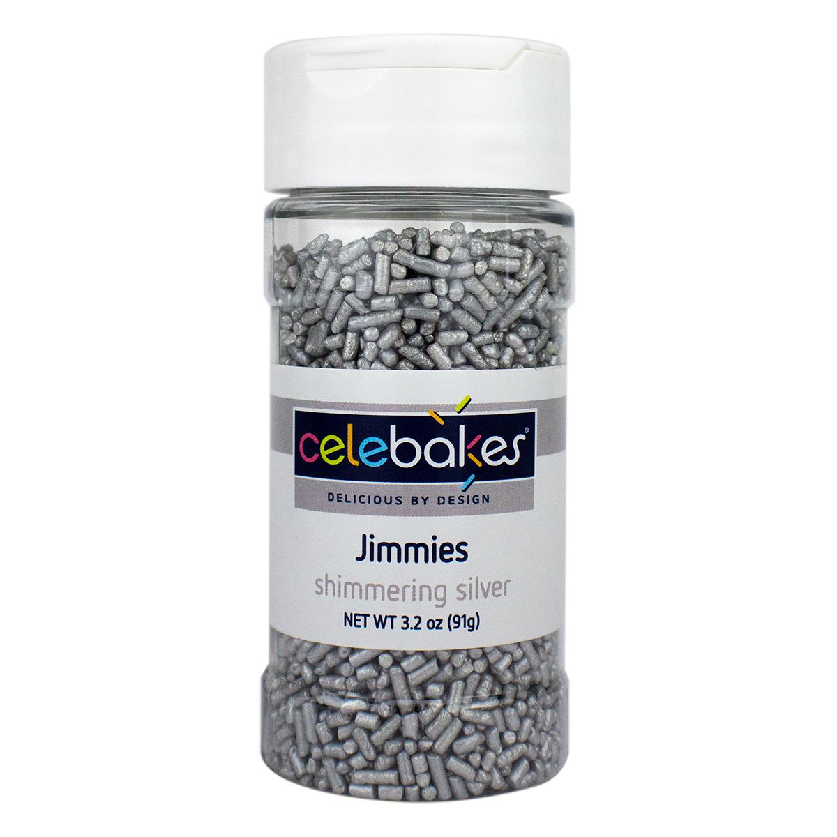 CK Jimmies Shimmering Silver 3.2oz CK Products Sprinkles - Bake Supply Plus