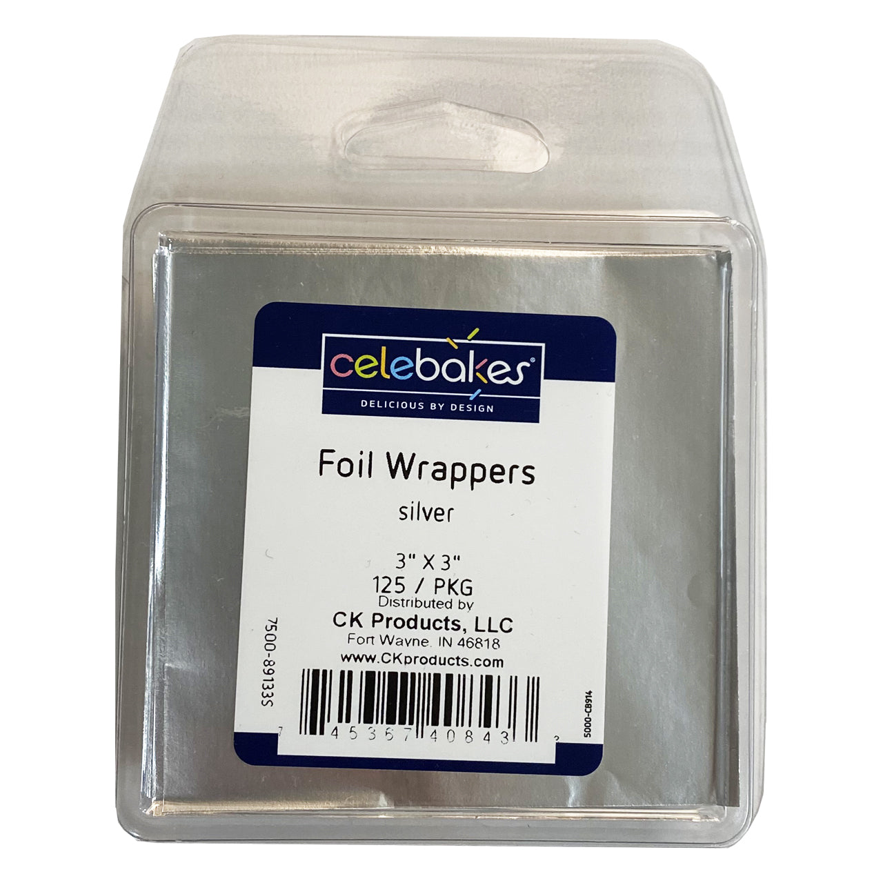 3"X3" Foil Wrappers Silver