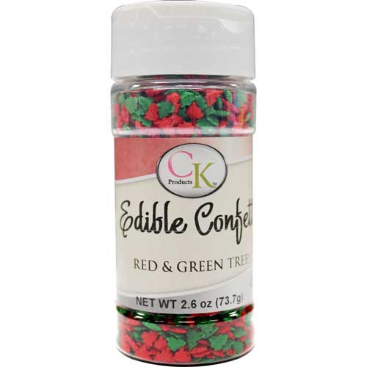 CK Edible Confetti Red & Green Trees 2.6oz