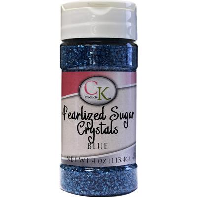 CK Pearlized Blue Sugar Crystals 4 oz CK Products Sprinkles - Bake Supply Plus