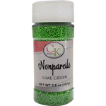 CK Nonpareils Lime Green 3.8 oz CK Products Sprinkles - Bake Supply Plus