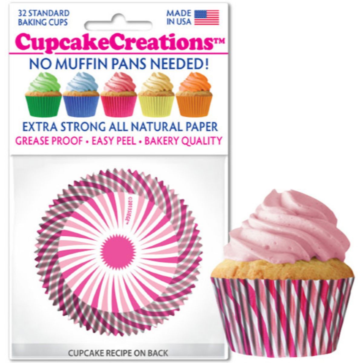 Pink Swirl Cupcake Liner, 32 ct. Cupcake Creations Cupcake Liner - Bake Supply Plus