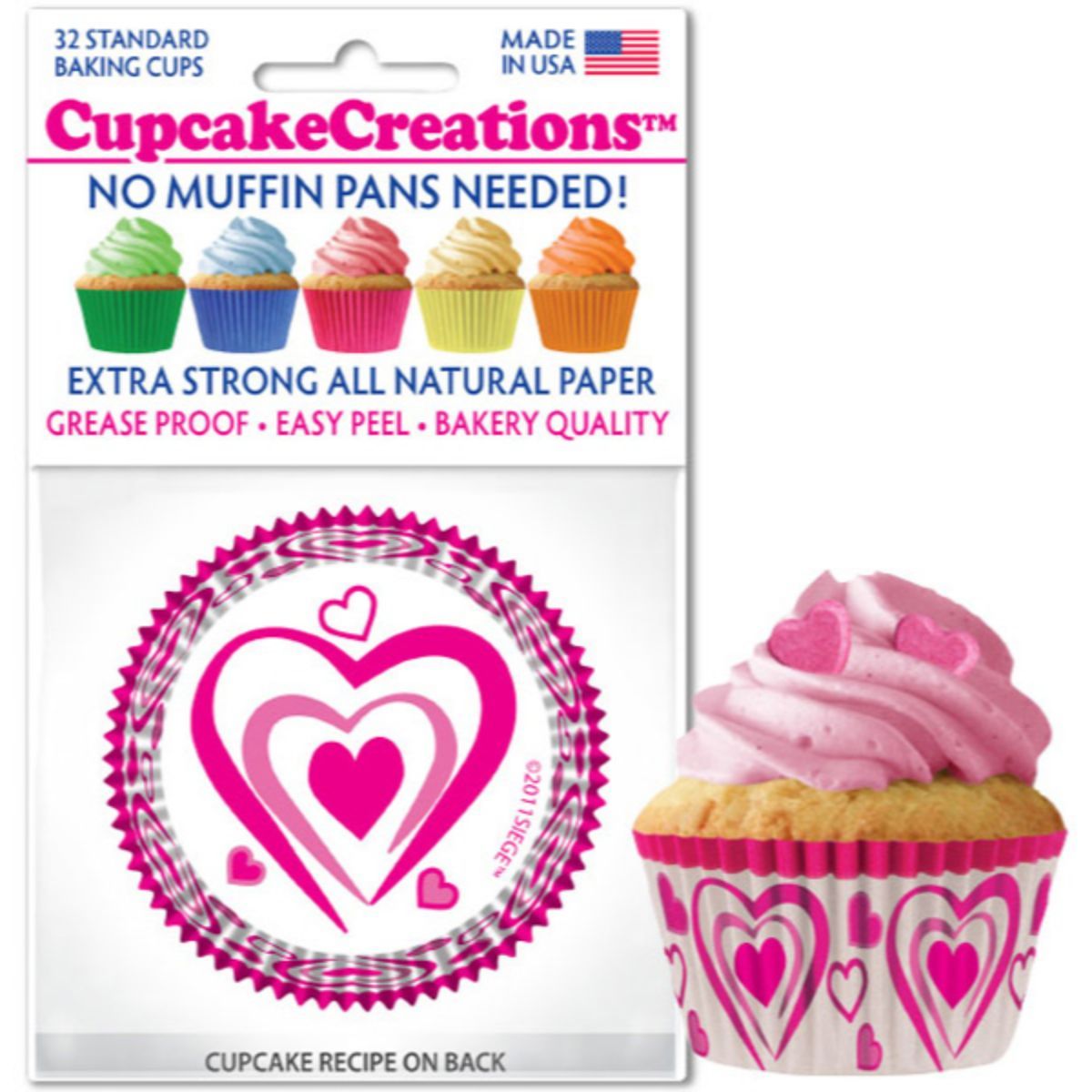 Happy Hearts Cupcake Liner, 32 ct. Cupcake Creations Cupcake Liner - Bake Supply Plus