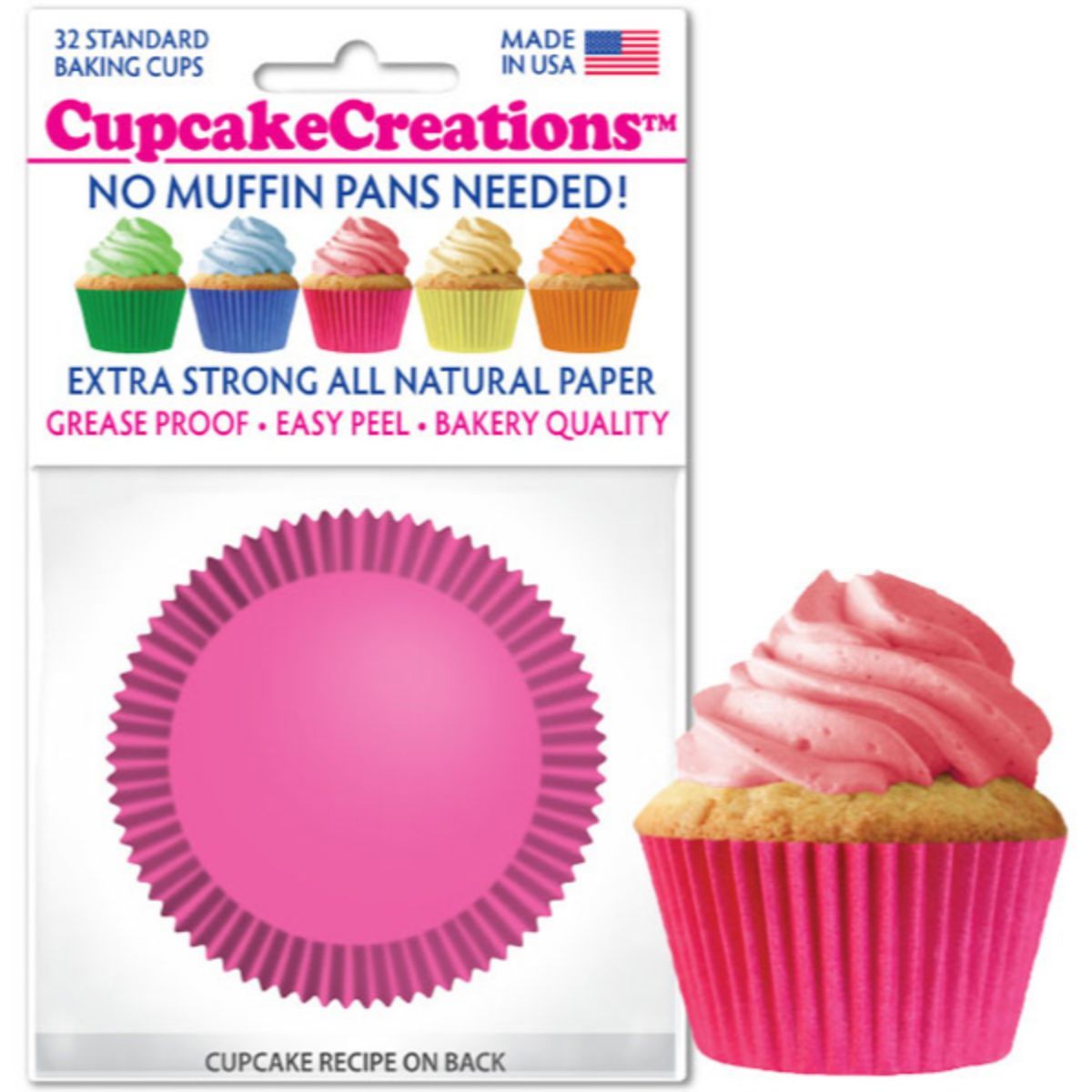 Pink Cupcake Liner, 32 ct. Cupcake Creations Cupcake Liner - Bake Supply Plus