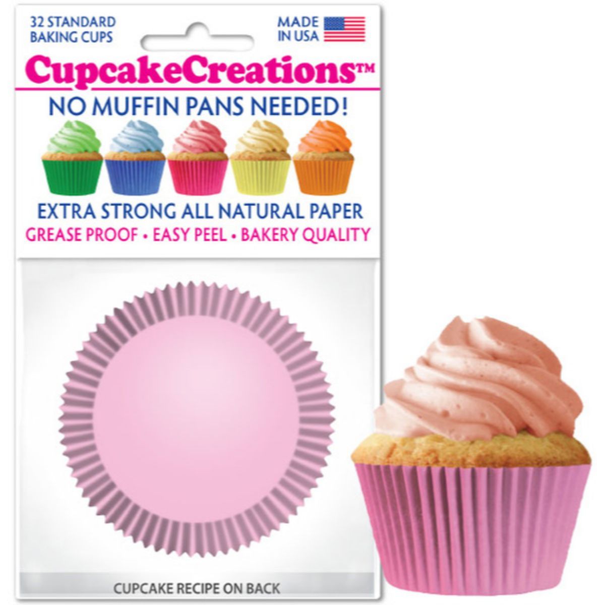 Light Pink Cupcake Liner, 32 ct. Cupcake Creations Cupcake Liner - Bake Supply Plus