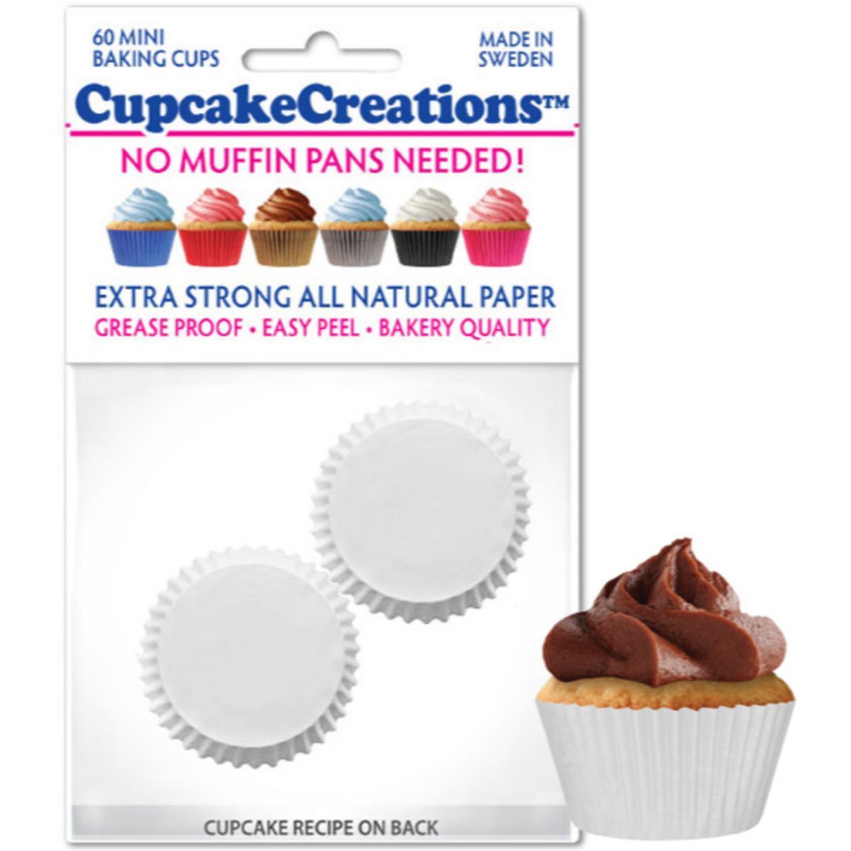 Mini White Cupcake Liner, 60 ct. Cupcake Creations Cupcake Liner - Bake Supply Plus