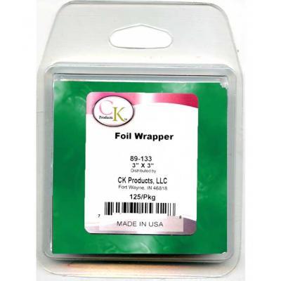 3"X3" Foil Wrap Green CK Products Foil Candy Wrap - Bake Supply Plus