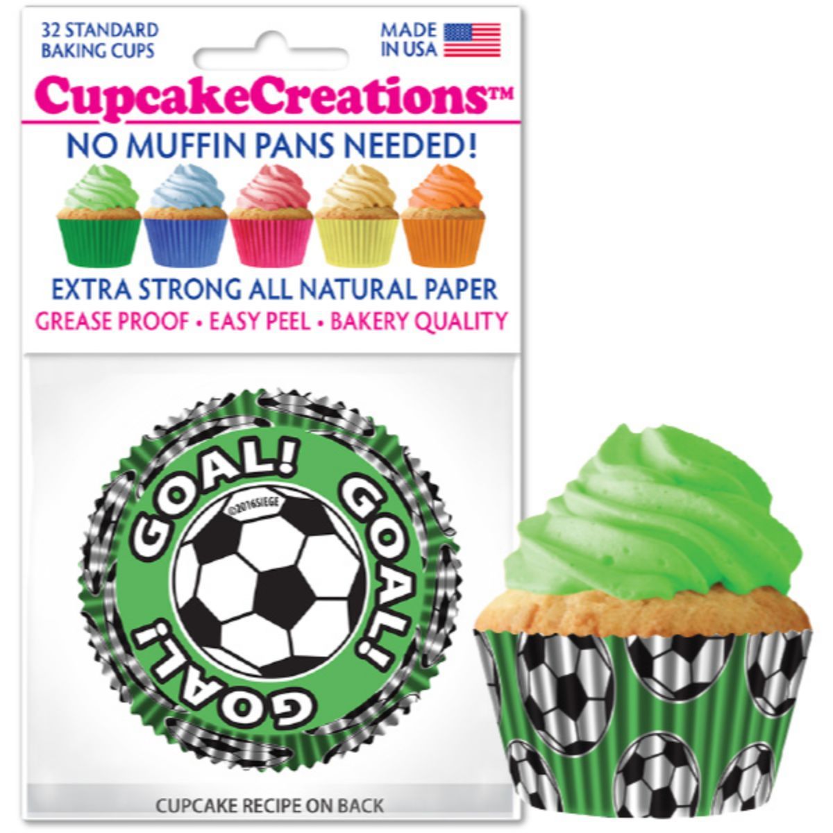 Soccer Cupcake Liner, 32 ct. Cupcake Creations Cupcake Liner - Bake Supply Plus
