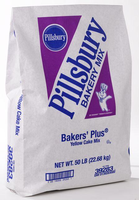 Pillsbury™ Bakers Plus Yellow Cake Mix 50 lb Bag Pillsbury Mix - Bake Supply Plus