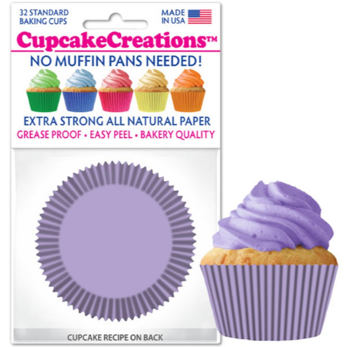 Lavender Cupcake Liner, 32 ct. Cupcake Creations Cupcake Liner - Bake Supply Plus