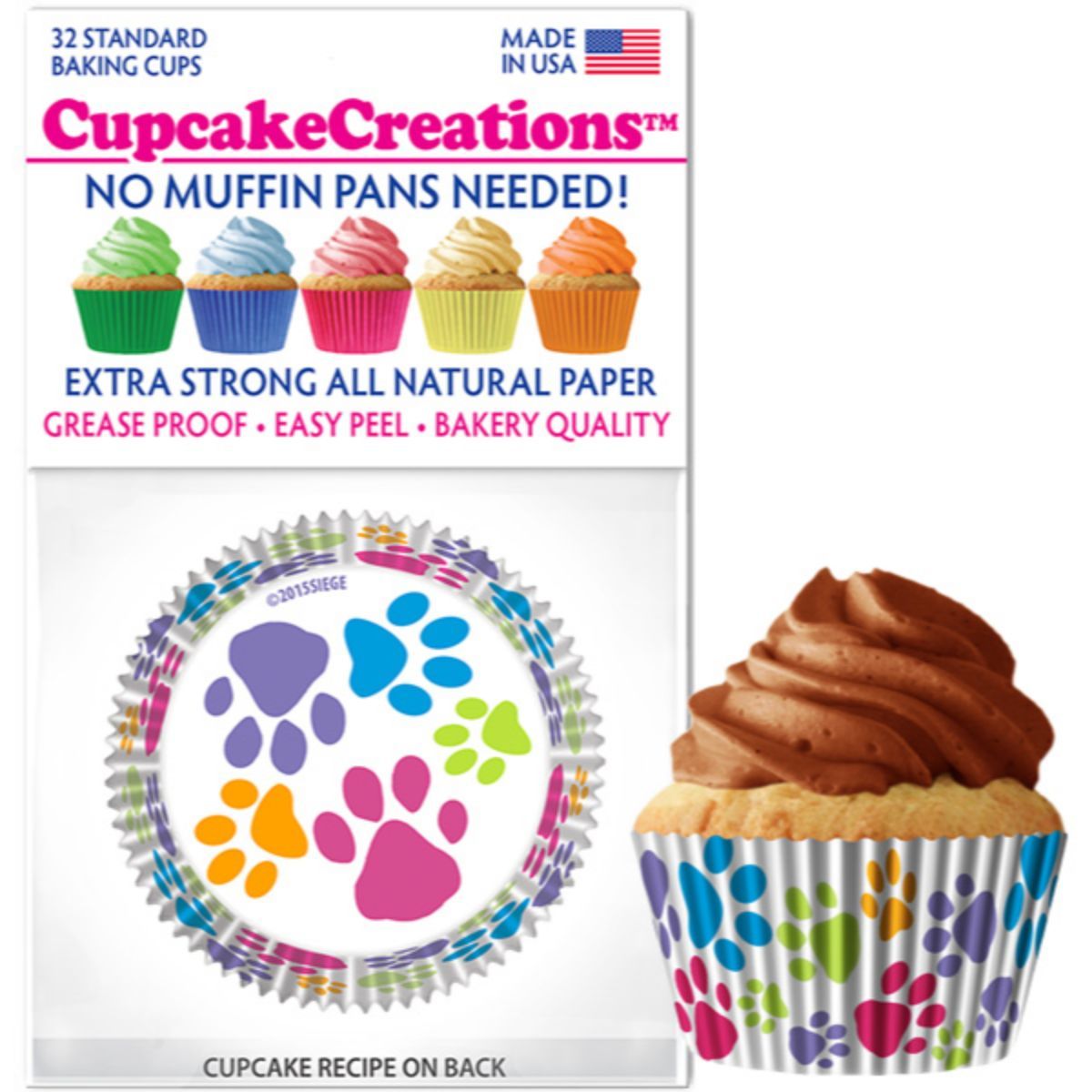 Paw Prints Cupcake Liner, 32 ct. Cupcake Creations Cupcake Liner - Bake Supply Plus