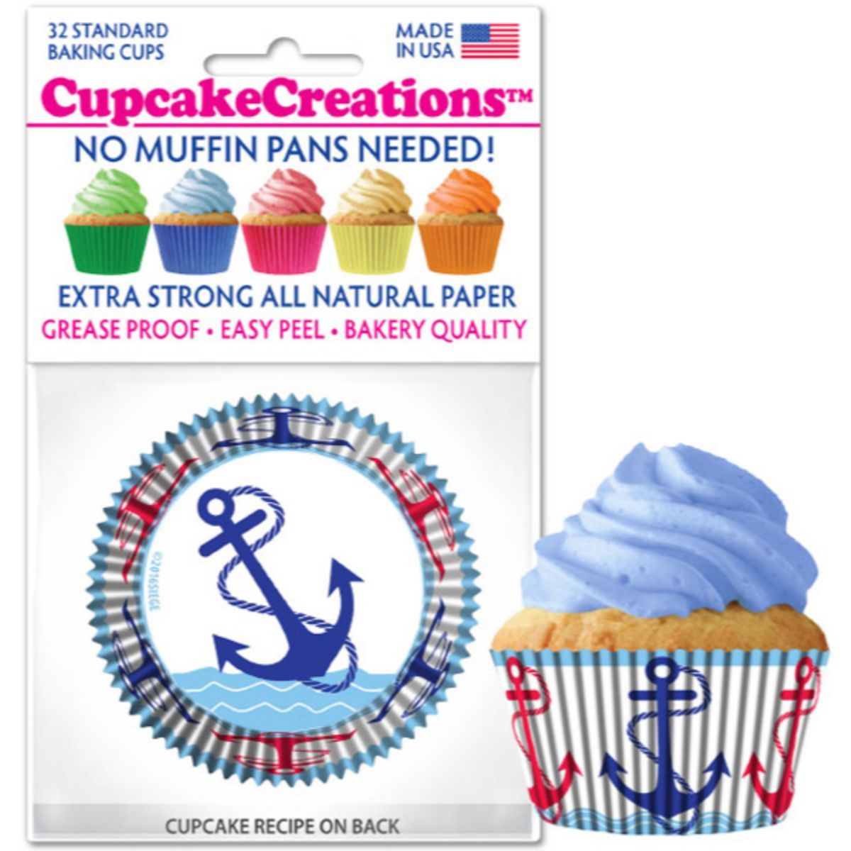 Anchors Cupcake Liner, 32 ct. Cupcake Creations Cupcake Liner - Bake Supply Plus