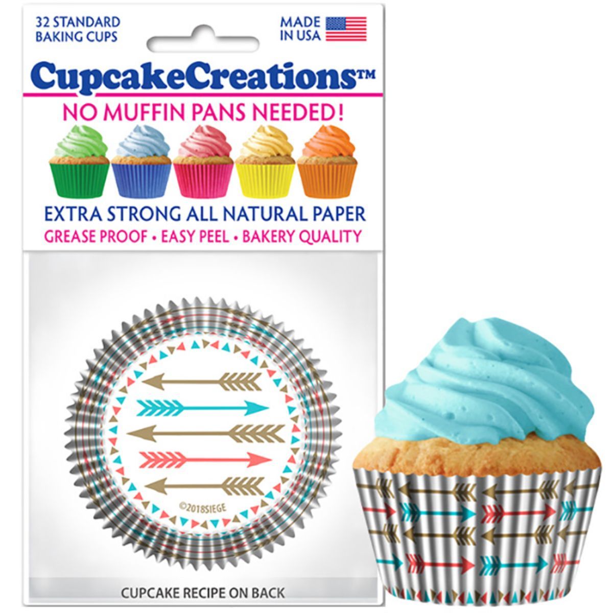Arrows Cupcake Liner, 32 ct. Cupcake Creations Cupcake Liner - Bake Supply Plus
