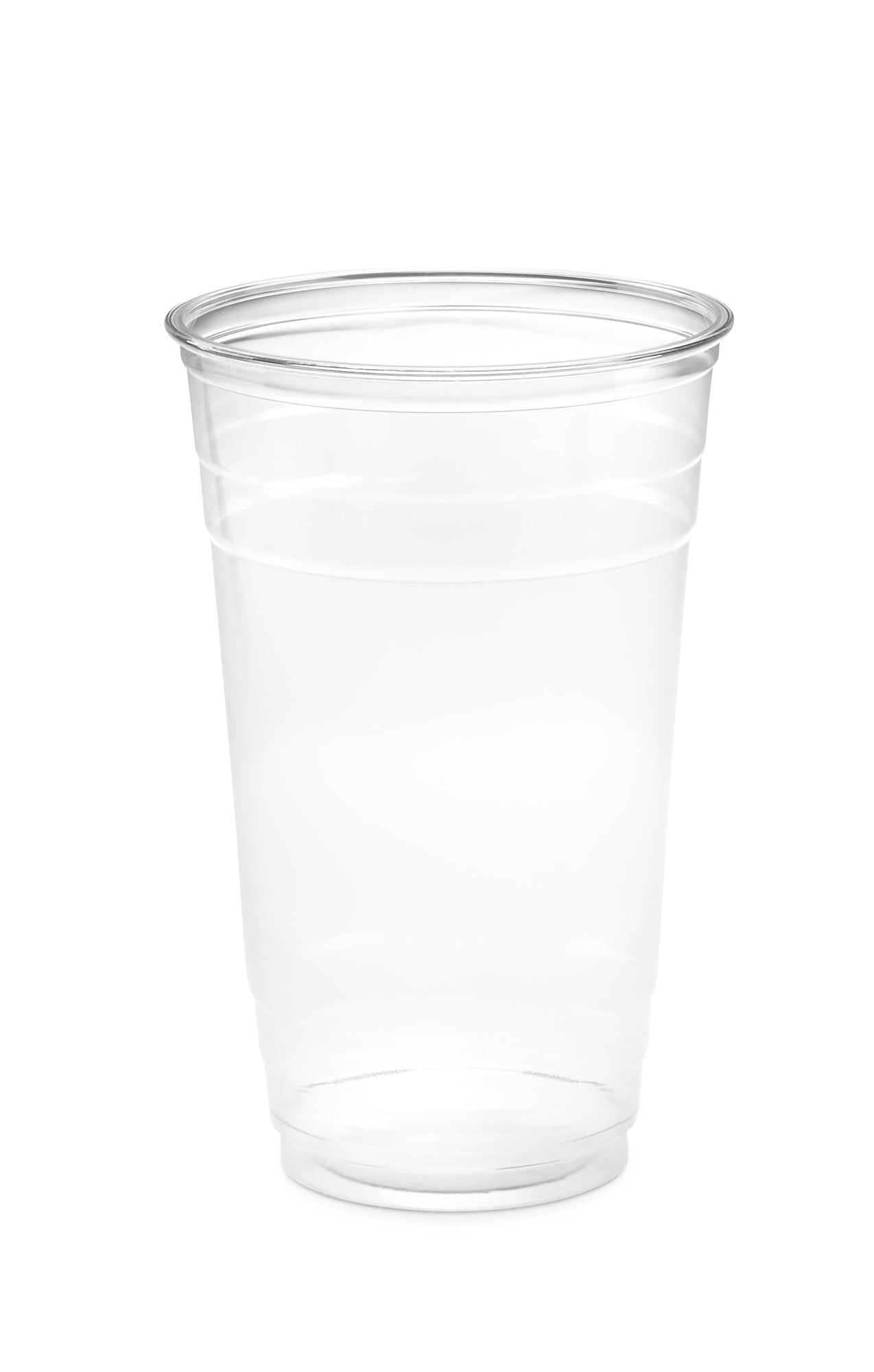 100 Sets - 16 oz. Clear Plastic Cups with Straw Slot Lid, PET Crystal Clear  Disposable 16oz