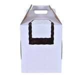 Tiered White Cake Boxes with Handle & Window — All Sizes Whalen Packaging Box - Bake Supply Plus