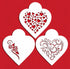 Designer Stencils Cookie Stencil- Contemporary Hearts