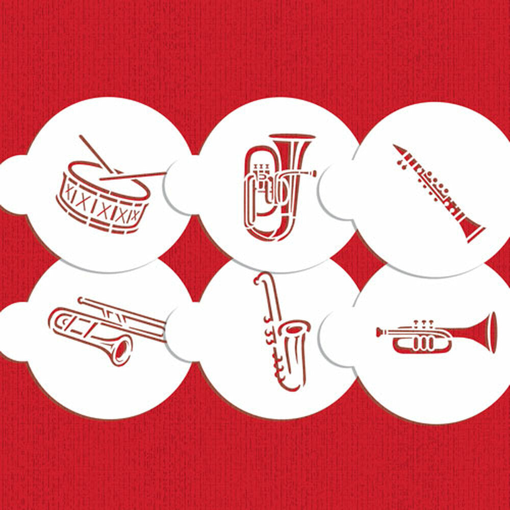 Designer Stencils Cookie Stencil- Marching Band Instrument