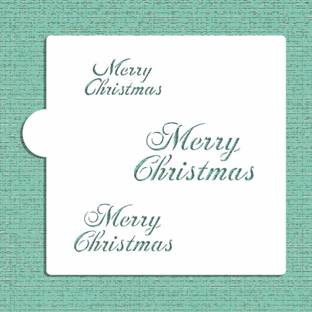 Cake Stencil- Merry Christmas- Designer Stencils