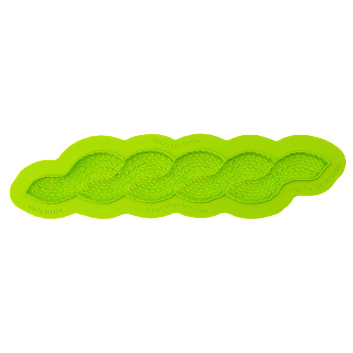 Cable Knit Border Mold Marvelous Molds Silicone Mold - Bake Supply Plus
