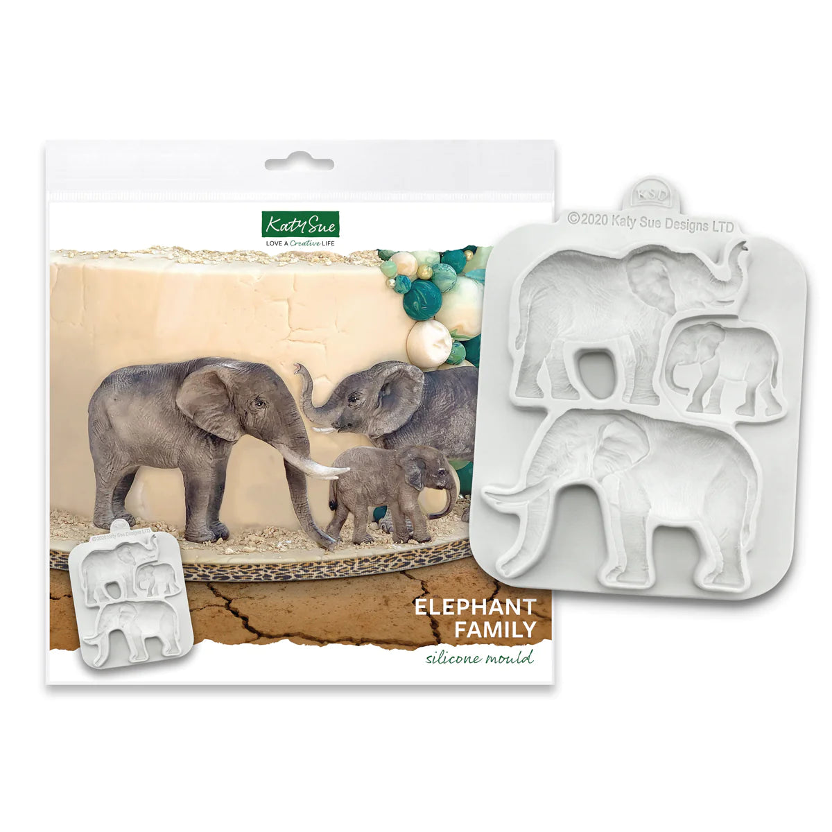 Elephant Family Mold Katy Sue