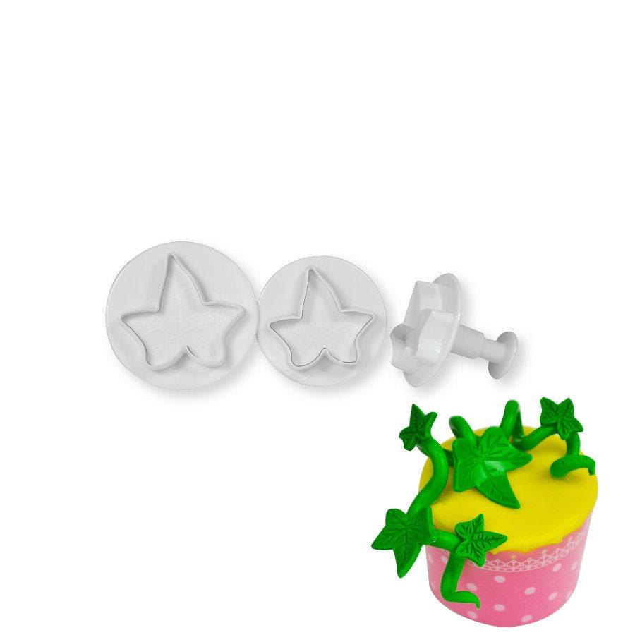 Ivy Leaf Plunger Cutter - Small NY Cake Fondant Cutter - Bake Supply Plus