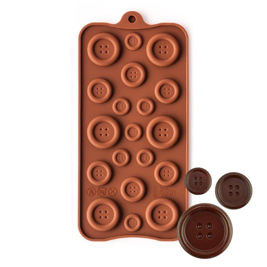 Buttons Silicone Chocolate Mold NY Cake Silicone Chocolate Mold - Bake Supply Plus