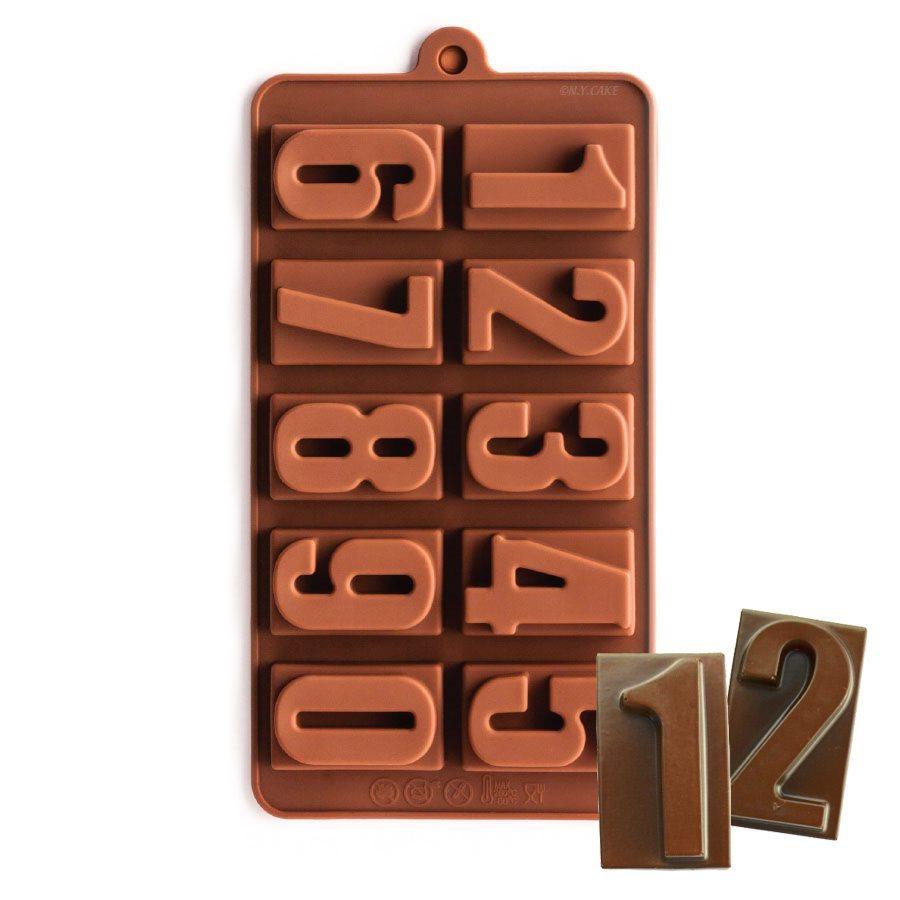 Numbers Chocolate Mold NY Cake Silicone Chocolate Mold - Bake Supply Plus