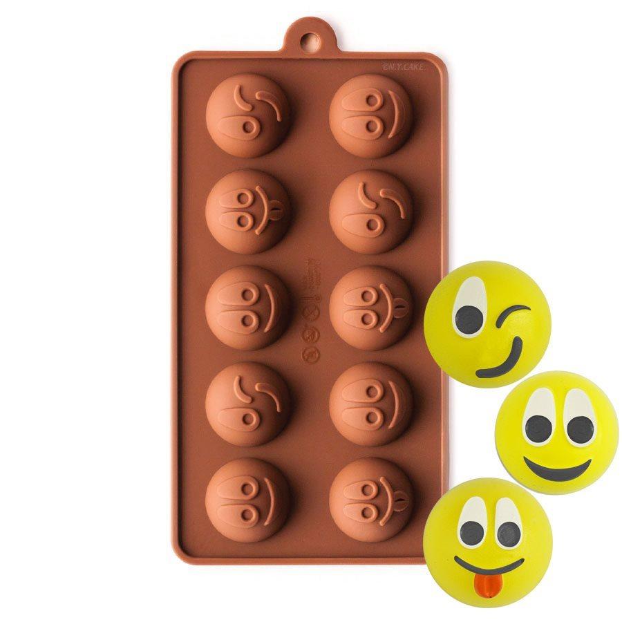 Emoji Chocolate Mold NY Cake Silicone Chocolate Mold - Bake Supply Plus