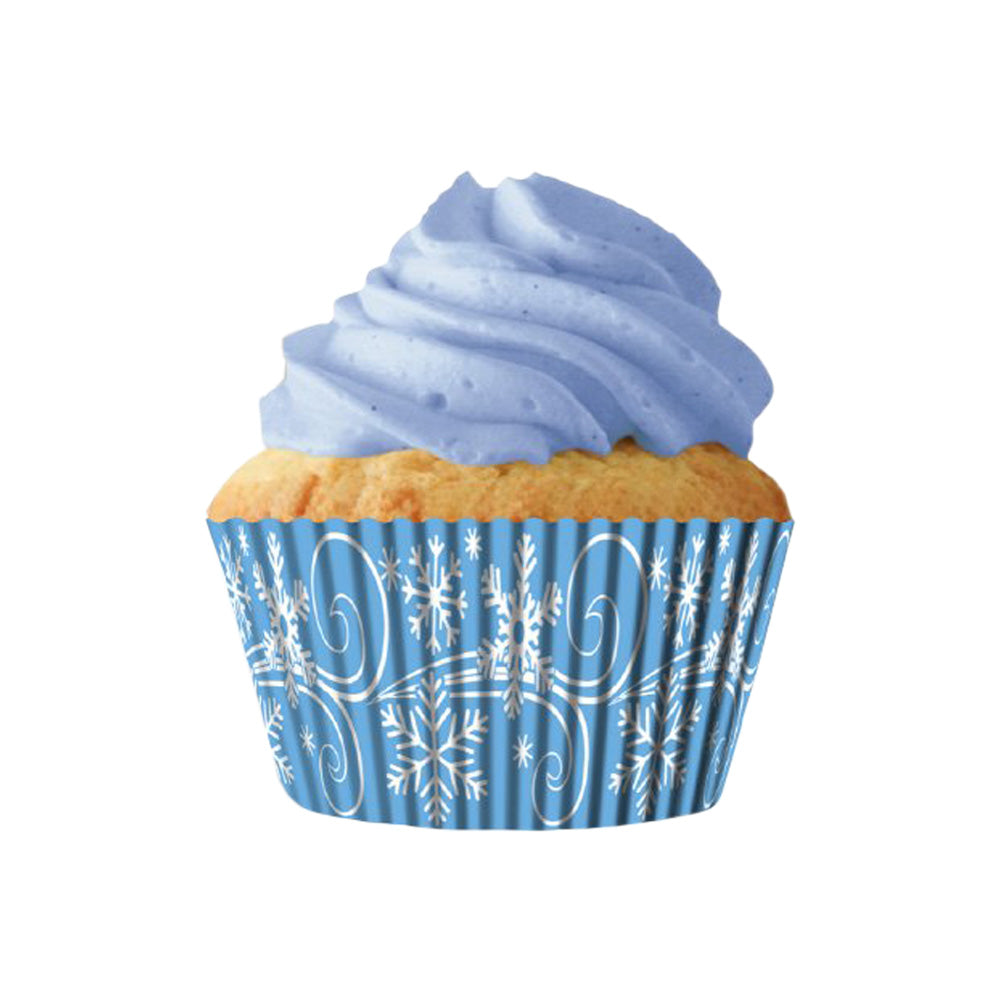 Blue Snowflake Cupcake Liner