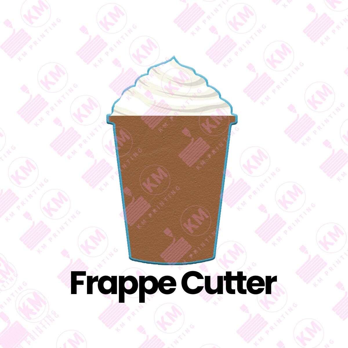 Frappe with Whipped Cream Fondant Cookie Cutter