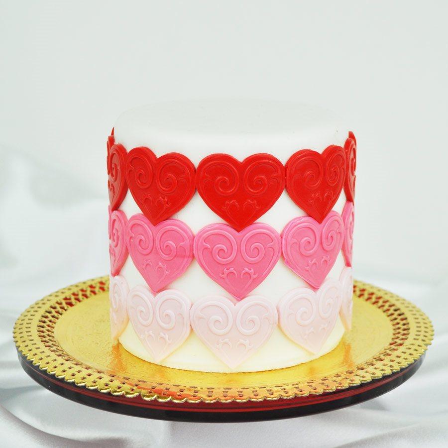 Fancy Heart Plunger Cutter Set NY Cake Fondant Cutter - Bake Supply Plus